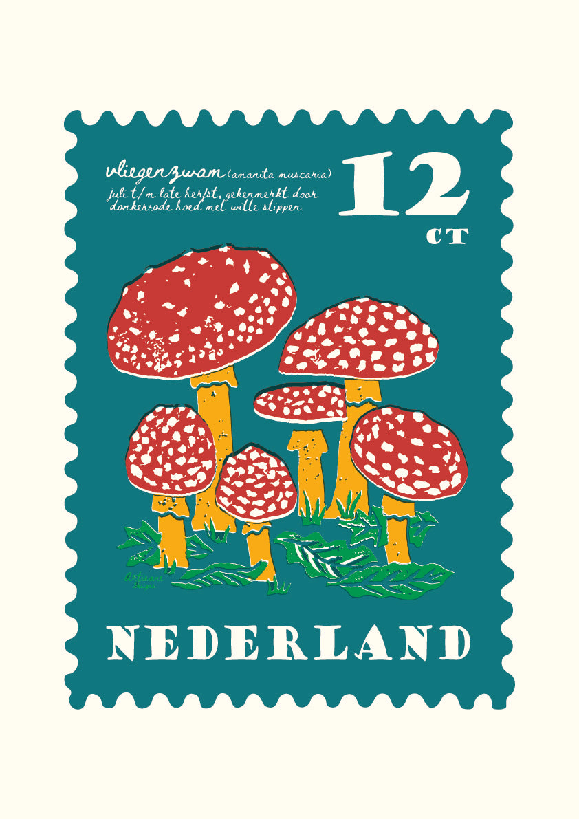 Poster paddestoel A3